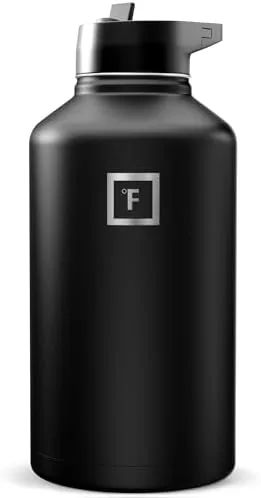 iron flask 64 oz wide mouth water bottle with straw